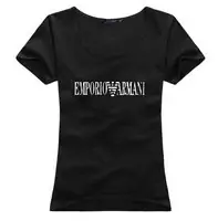 armani discount short sleeve t-shirt mujer italy ea black